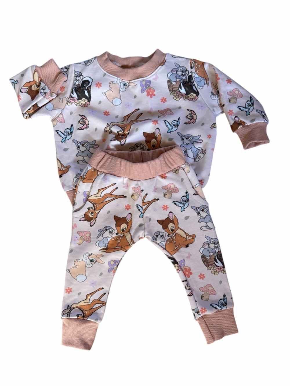 Toddler Pink Bambi-Print Pajama Set